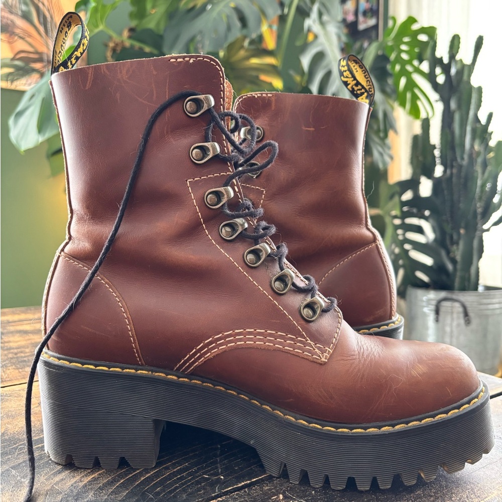 Dr. Martens Leona - Chunky Sole and Lace-Up Design